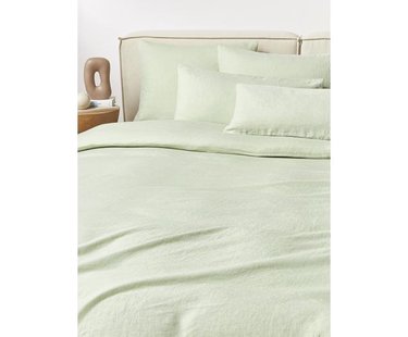 Gewassen linnen dekbedovertrek Airy