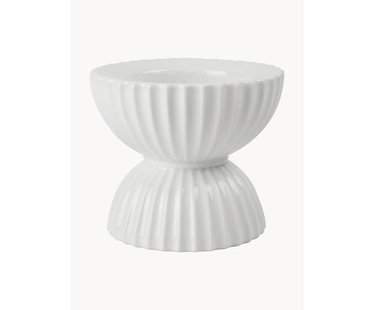 Porseleinen kaarshouder Tura met geribbeld oppervlak