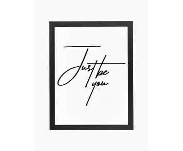 Ingelijste digitale print Just be You