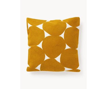 Geborduurde katoenen kussenhoes Bardia