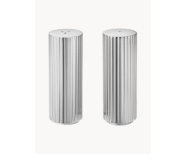 Zout- en peperstrooier Bernadotte van edelstaal, set van 2