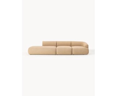 Modulaire XL chaise longue Sofia van boucl&eacute; stof