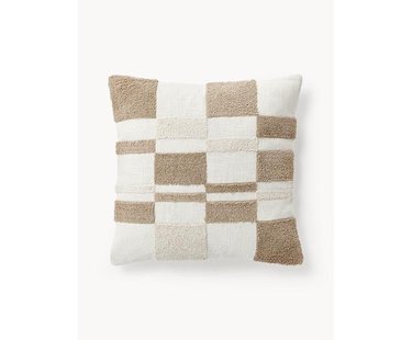 Kussenhoes Scout met getuft ruitpatroon