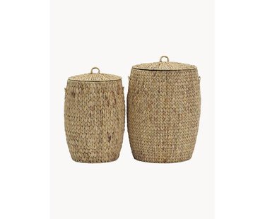 Opbergmanden Laun met deksel, 2-delig