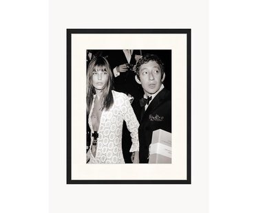 Ingelijste print Serge Gainsbourg &amp; Jane Birkin