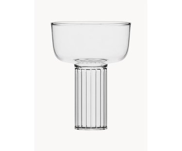 Handgemaakte champagneschaal Liberta van borosilicaatglas