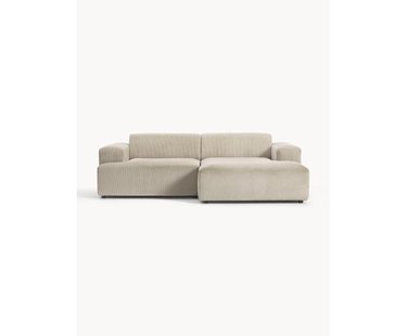 Corduroy hoekbank Melva (3-zits)