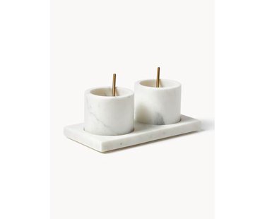 Marmeren Agata serveerset, 5-delig