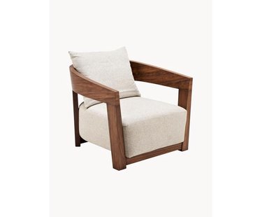 Handgemaakte houten armstoel Rubautelli