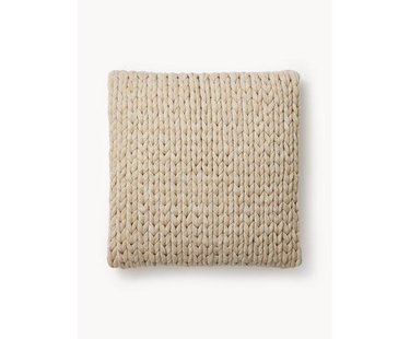 Handgemaakte grofgebreide kussenhoes Adyna