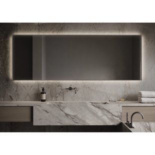 Spiegel Martens & Meijer Libannon 160x70 Cm Geintegreerde Ledverlichting Rondom Spiegelverwarming Geborsteld Goud