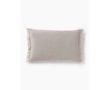 Linnen kussenhoes Luana met franjes