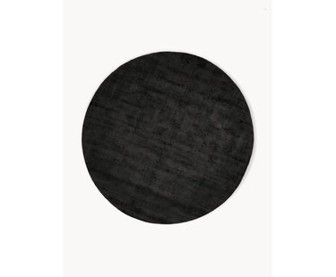 Rond handgeweven viscose vloerkleed Jane