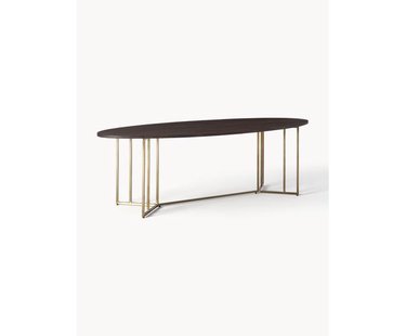 Ovale eettafel Luca van mangohout, in verschillende formaten