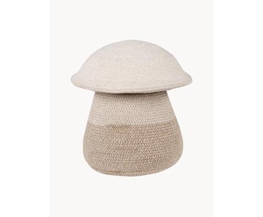 Handgemaakte opbergmand Mushroom met deksel, H 38 cm