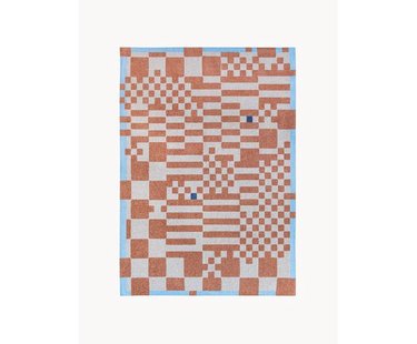 Platgeweven jacquard vloerkleed Chess