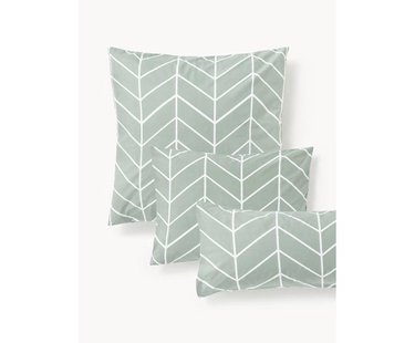 Katoenen kussensloop Mirja met patroon