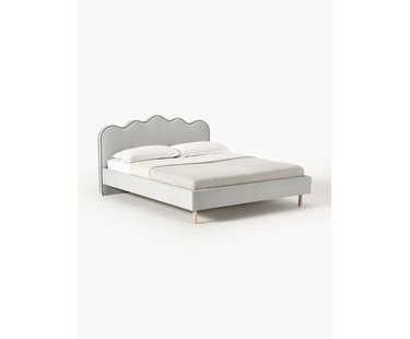 Gestoffeerd bed Romy met golvend hoofdeinde