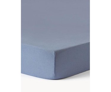 Topper hoeslaken Airy, gewassen linnen