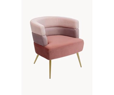 Fluwelen fauteuil Sandwich in retro design