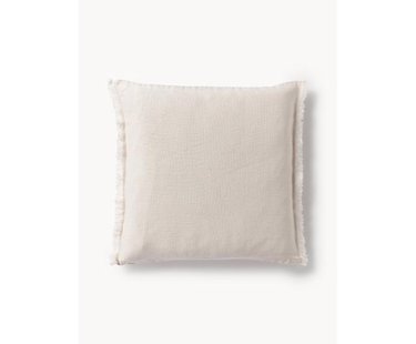 Linnen kussenhoes Luana met franjes