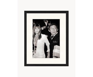 Ingelijste print Serge Gainsbourg &amp; Jane Birkin