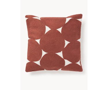 Geborduurde katoenen kussenhoes Bardia