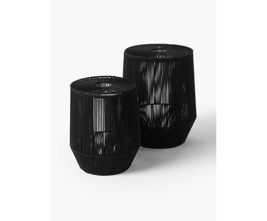 Handgeweven wasmanden van touw, 2-delig