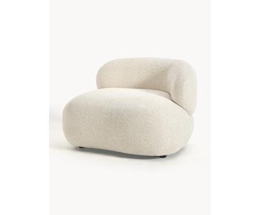 Loungefauteuil Alba uit teddy-boucl&eacute;