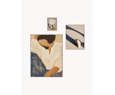 Poster Artwall no. 01 met lijst, set van 3