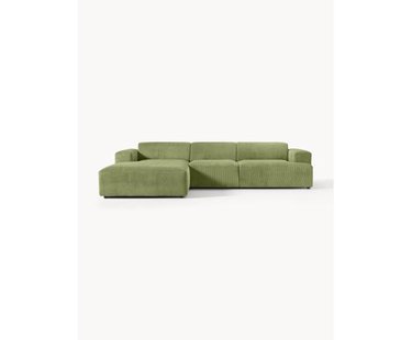 Corduroy hoekbank Melva (4-zits)