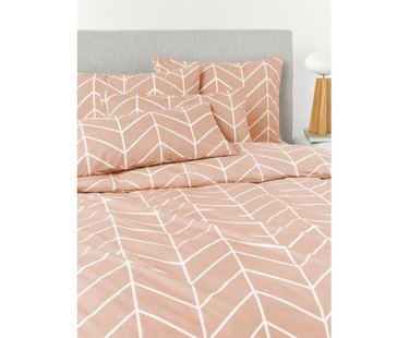 Katoenen dekbedovertrek Mirja met patroon