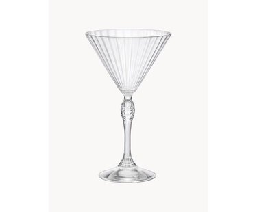 Martini glazen America's Cocktail met groefstructuur, 4 stuks Martini glazen America's Cocktail met groefstructuur, 4 stuks