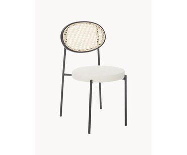 Gestoffeerde stoelen Remy met Weens vlechtwerk, 2 stuks