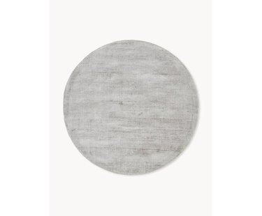 Rond viscose vloerkleed Jane, handgeweven