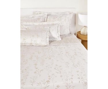 Katoensatijnen laken Hurley met jacquard patroon