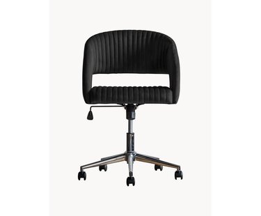 Fluwelen bureaustoel Murray, in hoogte verstelbaar