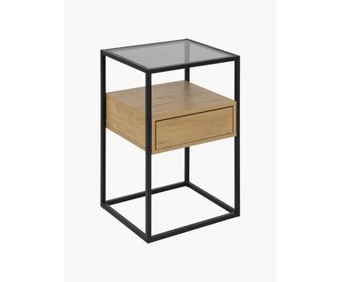 Glazen nachtkastje Randolf