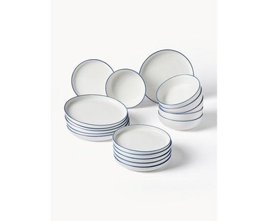 Porselein serviesset Facile, 6 personen (18-delig)