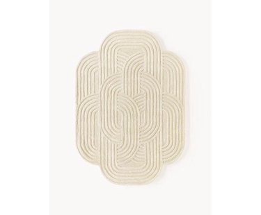 Wollen vloerkleed Koli met hoog-laag effect