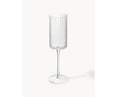 Mondgeblazen champagneglazen Aleo, 4 stuks