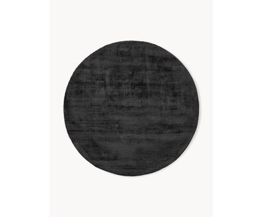 Rond handgeweven viscose vloerkleed Jane