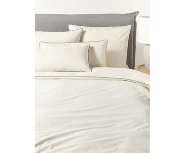 Perkal katoenen dekbedovertrek Daria met bies