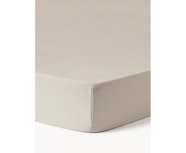 Topper hoeslaken Airy, gewassen linnen