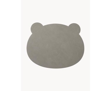 Leren placemat Bear
