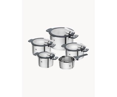 Kookpannen Simplify van edelstaal, set van 5