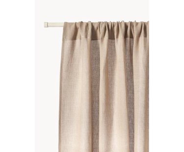 Semi-transparante gordijnen Harmony met tunnelzoom, 2 stuks