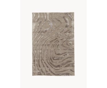 Handgetuft kortpolig vloerkleed Winola met hoog-laag structuur