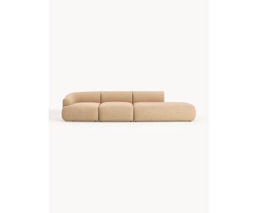Modulaire XL chaise longue Sofia van boucl&eacute; stof
