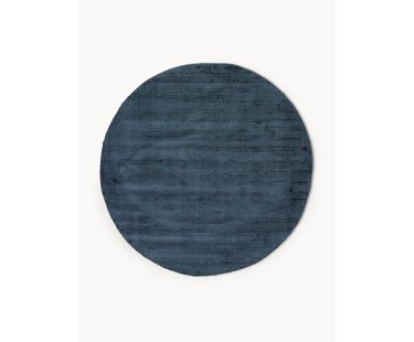 Rond viscose vloerkleed Jane, handgeweven